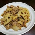 ヒヨタ's cooksnap of when they made 簡単！豚バラとレンコンの甘辛炒め.