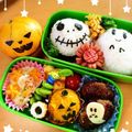 はるゆうたいママ's cooksnap of when they made キャラ弁★ハロウィーンおにぎり★おばけ.