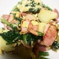 JOKE_R's cooksnap of when they made ホウレン草とベーコン卵炒め♪.