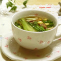ももいろさくら's cooksnap of when they made とうもろこしとチンゲン菜　炒め物とスープ.