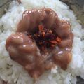 桜CHACHACHA's cooksnap of when they made 簡単☆いかの塩辛と食べるラー油ご飯.