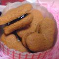 platycodon's cooksnap of when they made ハートのビスキュイチョコサンド.