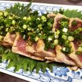 mame♪cook's cooksnap of when they made まぐろのタタキ、八尾名物、旭ポン酢ソース.