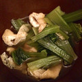 クックVI6LOP☆'s cooksnap of when they made 野菜の一品♪小松菜と揚げの煮びたし.
