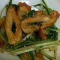 はらぺこさや's cooksnap of when they made 簡単１品♪水菜とチクワのピリ辛炒め.