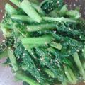 エンテイ's cooksnap of when they made 菜の花の葉っぱde胡麻和え.