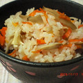 れいか☆☆☆'s cooksnap of when they made 人参ときのこの炊き込みご飯.