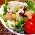 soyumina's cooksnap of when they made デパ地下風☆*:.蓮根と生ハムの豆サラダ.