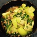 ドーシタトースター's cooksnap of when they made 青梗菜とひき肉の炒め物.