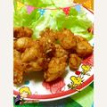 mikiyo♪'s cooksnap of when they made ❤玉ねぎまとった サクサク～なから揚げ❤.