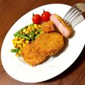 ゆにこーん☆'s cooksnap of when they made 衣まで美味しい♪我が家のハムカツ.