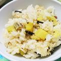 海璃っちmama's cooksnap of when they made 塩昆布とサツマイモのご飯☆.