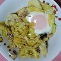 nokomori's cooksnap of when they made 10分で☆とろりん玉子のサバ缶キャベツ♪.