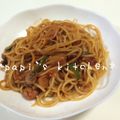 papikun's cooksnap of when they made 濃厚！炒めナポリタン！.