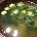 うーえー's cooksnap of when they made おくら味噌汁.