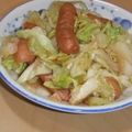 きらり流れ星's cooksnap of when they made ウインナーとキャベツ炒め.