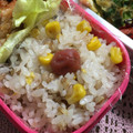 ♡♥♡たんちゅ♡♥♡'s cooksnap of when they made とうもろこしご飯のおむすび.
