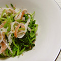 waka1993's cooksnap of when they made 豆苗とカニかまの和え物✿.