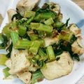 YuzuKizu's cooksnap of when they made 鶏肉と大根の葉のごま油炒め.