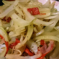 kaeかえちゃん's cooksnap of when they made 玉ねぎときのこのペペロンチーノ風炒め.