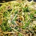 せっこつ's cooksnap of when they made ☆水菜と挽き肉としめじのマヨネーズ炒め☆.