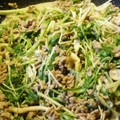 せっこつ's cooksnap of when they made ☆水菜と挽き肉としめじのマヨネーズ炒め☆.