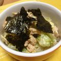 スコーピオン's cooksnap of when they made レタスとササミのもみ海苔サラダ.