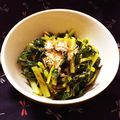 とこきち's cooksnap of when they made 小松菜と大根葉のおかかなめこ和え.