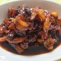 もりぼっくる's cooksnap of when they made お酒のアテ、鶏皮(とりかわ)煮♪.