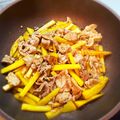 さとみー。's cooksnap of when they made カリカリ豚とサツマイモの甘辛.