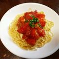ikukuco's cooksnap of when they made フレッシュトマトの簡単パスタ.