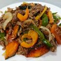 ちみっこっ's cooksnap of when they made ご飯進む♥️牛コマと夏野菜オイスター炒め.