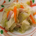 ユーロン's cooksnap of when they made ｷｬﾍﾞﾂとﾍﾞｰｺﾝの炒め物.