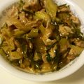 Lapischan's cooksnap of when they made 疲労回復に♪ 豚こま・にらネギの中華あん.