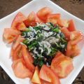 kana叶's cooksnap of when they made ひじきと菊菜(春菊)・トマトのサラダ♪.