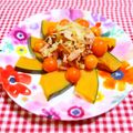 みんとこ's cooksnap of when they made かぼちゃのベーコンかけサラダ.