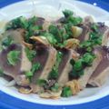*nachu*'s cooksnap of when they made かつおの揚げたたき～にんにくポン酢～.