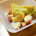 りらたそ's cooksnap of when they made カリフラワーとタコの辛子酢味噌和え.