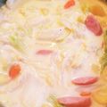 きちばった's cooksnap of when they made ワンポットパスタで♡白菜の豆乳スープ♪.