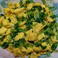 たく・ゆうママ's cooksnap of when they made 材料3つ★たまたま豆苗♪(卵の炒め物).