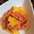 はなちゃん1号's cooksnap of when they made 柿とスモークサーモンのマリネ.