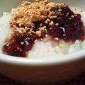 なにぬねにょろん's cooksnap of when they made 正月にも！もち米お粥の小豆あんきな粉がけ.