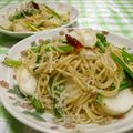 赤い電話's cooksnap of when they made 簡単パスタ♡しらすとかぶのペペロンチーノ.