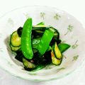 SP♪'s cooksnap of when they made 意外な美味しさ！絹さやとワカメの和え物.