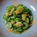 sakuraロゼット's cooksnap of when they made 捨てないで♫鶏皮と胡瓜の中華風和え物.