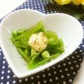 メルティローズ's cooksnap of when they made 絹さや(スナップエンドウ)×ブラペマヨ.