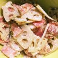 みれなんと's cooksnap of when they made 炒めて作る♪れんこんとベーコンのサラダ.