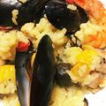 kotono♡'s cooksnap of when they made 魚介たっぷりパエリヤ.
