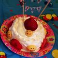 えんぞぅくん's cooksnap of when they made レンジで簡単♡1歳お誕生日ケーキ.