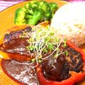 ココ❇︎ママ's cooksnap of when they made パプリカの肉詰め焼き.